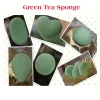 custom Green Tea Oval Natural Konjac Sponge Natural white/Tea green/Ginger Yellow/Bamboo Carbon Black total 4colors