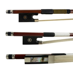 Custom High quality solid wooden violin bow with ebony frog