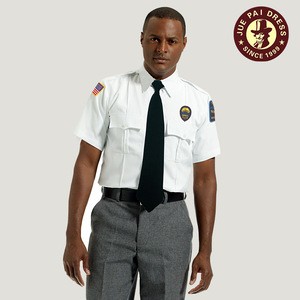 Custom-made White men&#39;s security guard uniform shirts