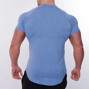 Custom Mens Athletic Shirts 90% polyester 10% Spandex Short Sleeves Gym Sports T-Shirt