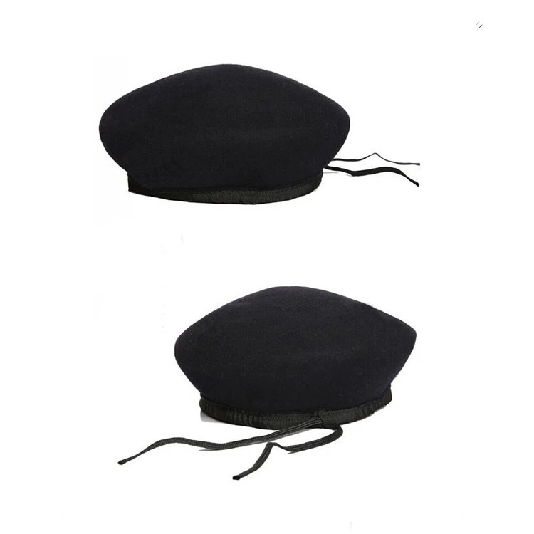 Custom mens hat classic uniform berets caps green black red army military beret cap