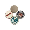 custom metal golf ball marker 2 sides logo golf disc double enamel sided logo golf markers