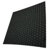 Custom metallic yarn black polyester jacquard stock curtaining fabric