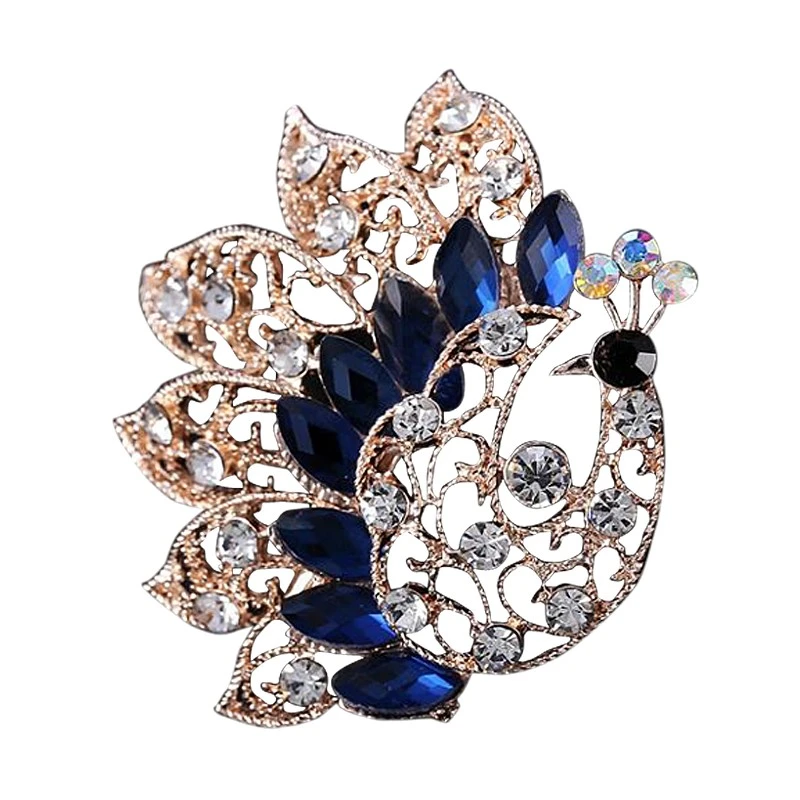 Custom new products crystal  wedding jewelry flower brooches
