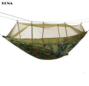 Custom Portable Double Outdoor travel camo tree hammock with mosquito net