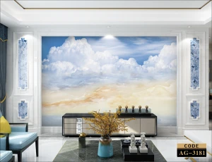 Custom Print Self Adhesive Pvc 3D Ceiling wall mural marble wall mural mosaic wall mural with customized size