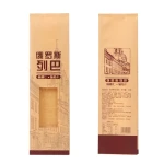 Custom printed long bread bag Brown baguette packaging bread Brown paper French bakery bread bag with window