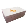Custom printed recycled cardboard black shoe packaging paper box with logo