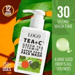 custom skin care face wash natural deep cleansing moisturizing vitamin c and tea tree facial cleanser