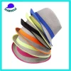 Custom two tone promotion hat variety color linen Fedora hat wholesale