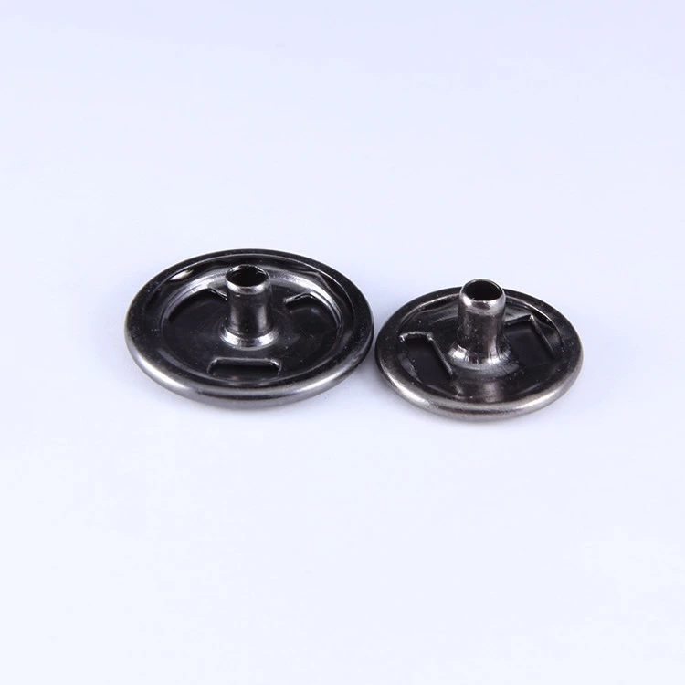 Custom Various Sizes Black Nickel Copper Sew On Fasteners Snap Fastener