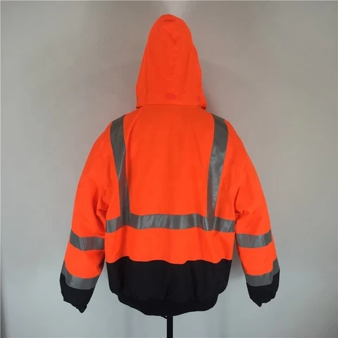 Custom Winter Waterproof Breathable Reflector Construction Safety Workwear Hi Viz Jackets
