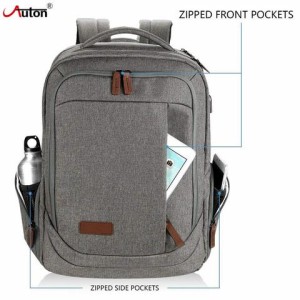Customizable Men Travel Anti Theft Business Bag School Laptop Backpack Waterproof Polyester Unisex Zipper & Hasp Soft Handle