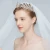 Import customizable opposite leaves shape stunning silvery headwear bridal jewelry crystal bridal wedding tiara sterling silver jewelry from China