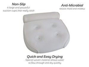 Customize production sucker spa bath pillow