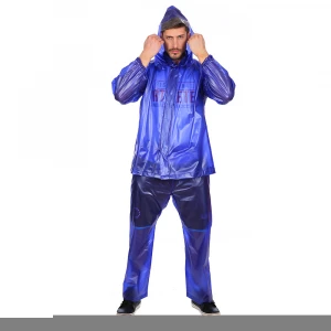 Customize Welcomed Rainsuit Colored Women Transparent Rainwear Pvc Raincoat