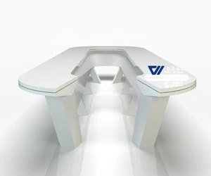 Customized Acrylic Solid Surface 12 Seater Meeting Room Modern Conference Table