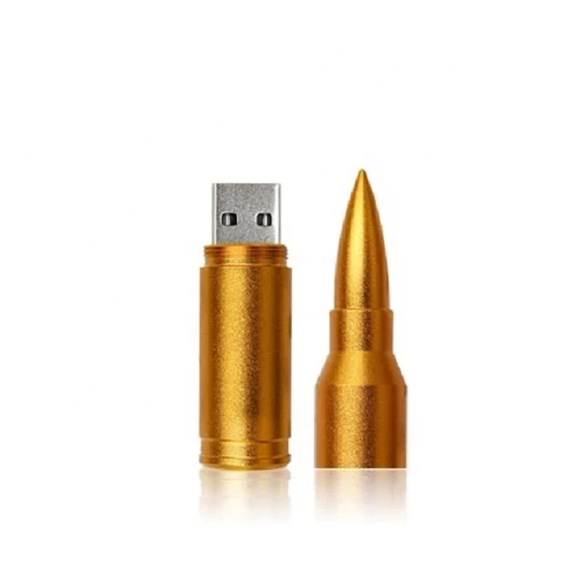 Customized  metal bullet shape and  logo  usb stick flashdisk gadgets gift