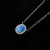 Import Customized Oval Blue Japanese Opal Jewelry Rhodium Plated Cubic Zirconia Earrings Necklace 925 Sterling Silver Fine Jewelry Sets from China