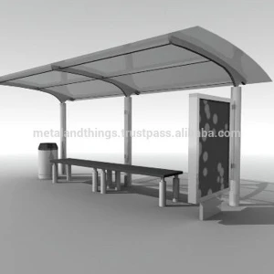 customized stainless steel bus station shelter