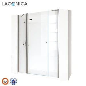 Customized tempered glass frameless hinge shower door
