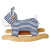 Cute Plush Animal Wooden Horse Rocking Child Rocking Horse Toy Stuffed Animal Rocker Toy