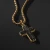 Import Dainty Christian Gold Plated Stainless Steel Labradorite Stone Cross Necklace Jewelry from China