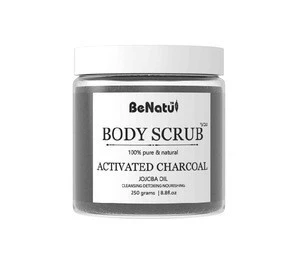 Deep Cleansing Activated Charcoal Body Scrub For Moisturizing Skin Care Private Label