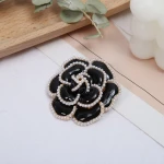 Designer Elegant Ladies Enamel Pearl Flower Brooch Bouquet Brooches Women