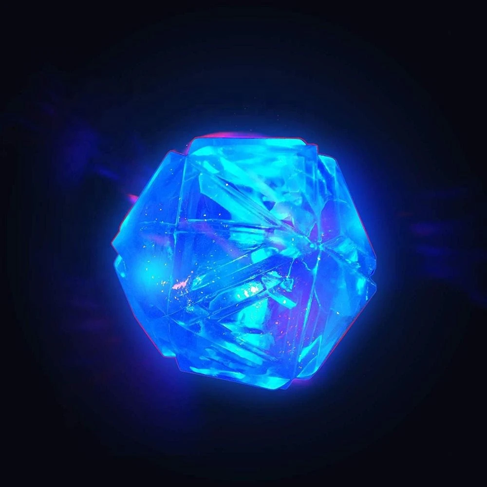 Diamond shape Dog Bouncy Squeaky Ball Glowing Dogs Ball Vocal Interactive toy