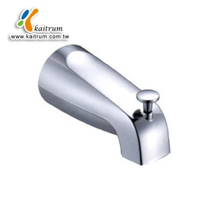 Diverter adjustable sleeve gold bathtub faucet Spout