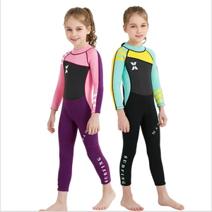 Diving Suit 2.5MM Kids Neoprene Wetsuit Keep Warm One-piece Long Sleeves UV protection Children Swimwear