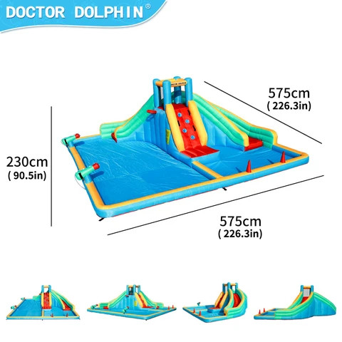 Buy Doctor Dolphin Custom Pool Throwing Circle Inflatable Water Slide ...