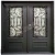 Import Double french exterior modern entry security screen door high quality wrought iron entry doors from China