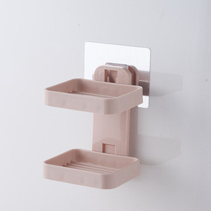 Double Layer Plastic Soap Box Bathtub Soap Dish Holder