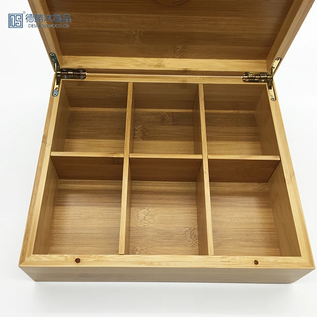 Double tiers  with recoverable drawer tea bag Wooden Boxes Window Lid display and gift wood box