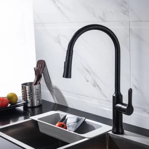 DQOK Stainless Steel Water Tap Kitchen Faucet 360 Degree Matte Black Kitchen Sink Faucets