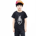DR180106BG008 Popular black boutique kids clothing baby t shirt summer short sleeve children t shirt toddler clothes kids