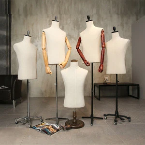 Dress Form Male Mannequin for Business Suit half body mannequin stand