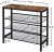 Import DRM Industrial 4 Tier Shoe Rack, Metal and Wooden Look Shoe Rack with Mesh Shelves, Mesh Literature Rack from China