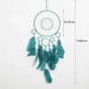 Dropshipping Wholesale Dreamcatcher Handmade Indian Wall Hanging Green Feather Dream Catcher Large