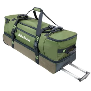Durable Fishing Tackle Bags Outdoor Fishing bag with wheels Rolling Fishing Duffle Bag with Wet, Dry Gear Pockets