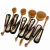 Import DW New Arrival Custom Logo Rose Gold/ Gold color Oval Cosmetics Brush Imported Wholesale Makeup from China