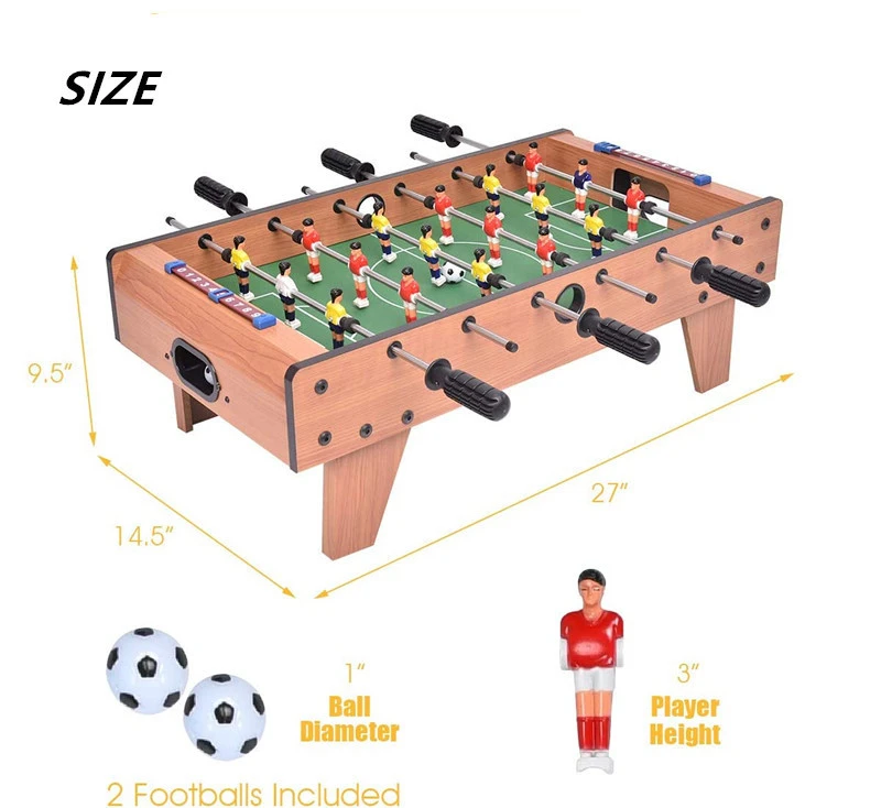 Easily Assemble Wooden Foosball Soccer Game Table for  Arcades  Game Room  Bars Parties Family Night