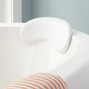 Eco-Friendly Comfortable SPA Bath Pillow Headrest Suction Cup Bathtub Soft Pillows