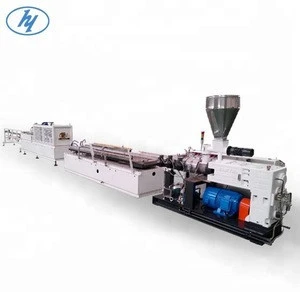 ecotech wood plastic composite decking profile extrusion machine with raw materials