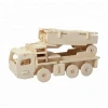 Educational Assembly Toy Vehicle 3D Wooden Missil Truck Puzzle Truck Toy