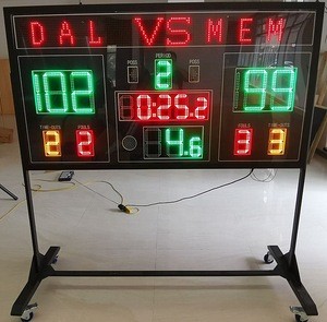 electronic basketball scoreboard led basketball scoreboard with Wireless Large volume buzzer,24 second/Shot Clock