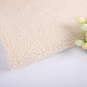 elegant super soft knitted wool single jersey bond sherpa 100 polyester warp knit fabric