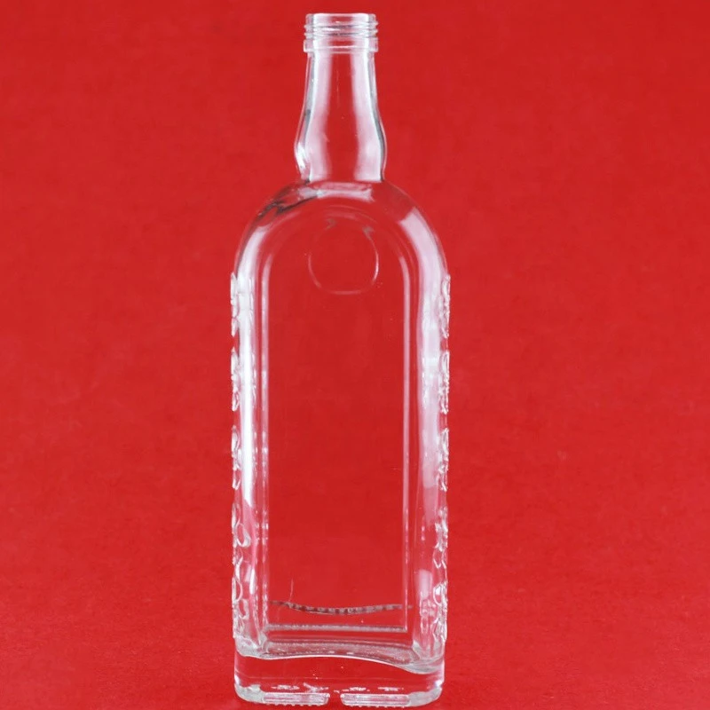 Embossed 70CL Brandy 700ML Glass Spirit Bottles Custom Unique Design Glass Bottles With Screw Cap